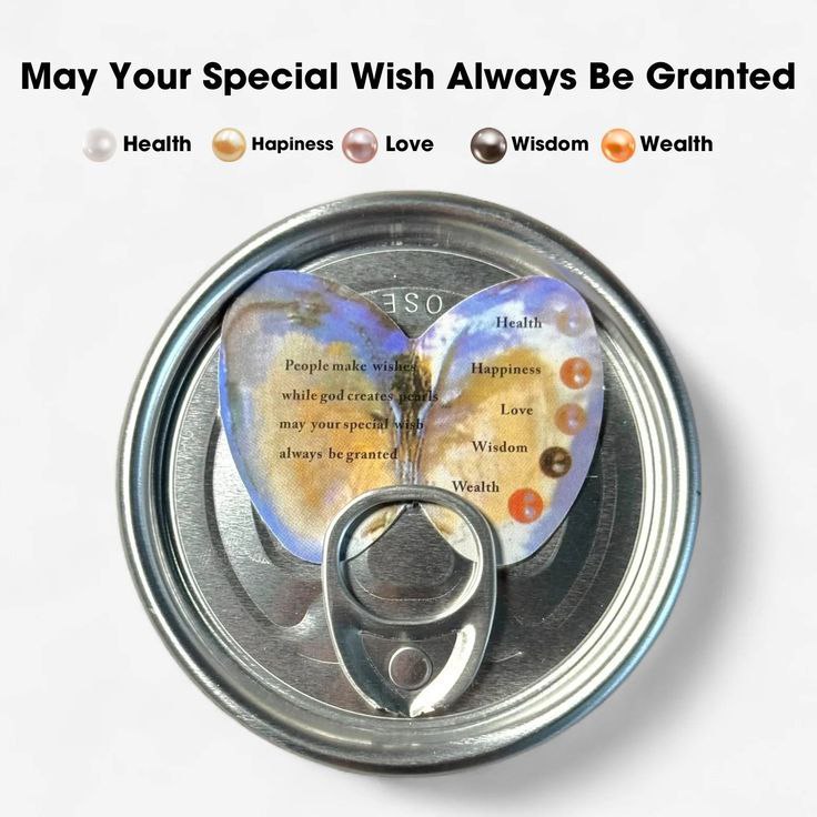 Metallic wishing well with text and icons on a white background